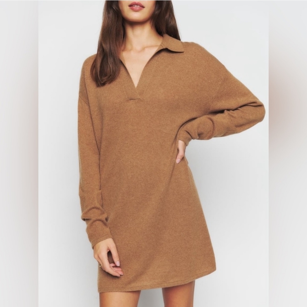 Reformation Doreen Cashmere Polo Dress Size XS